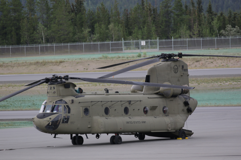 Boeing CH-47F Chinook helicopter from Fort Wainwright at Fairbanks.