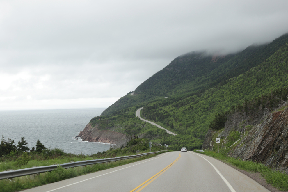 Driving the Cabot Trail in Nova Scotia.