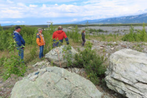 The Whitehorse Copper mill area and tailings ponds.