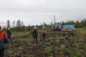 A Kluane Drilling drill rig working in the Whitehorse Copper Belt.