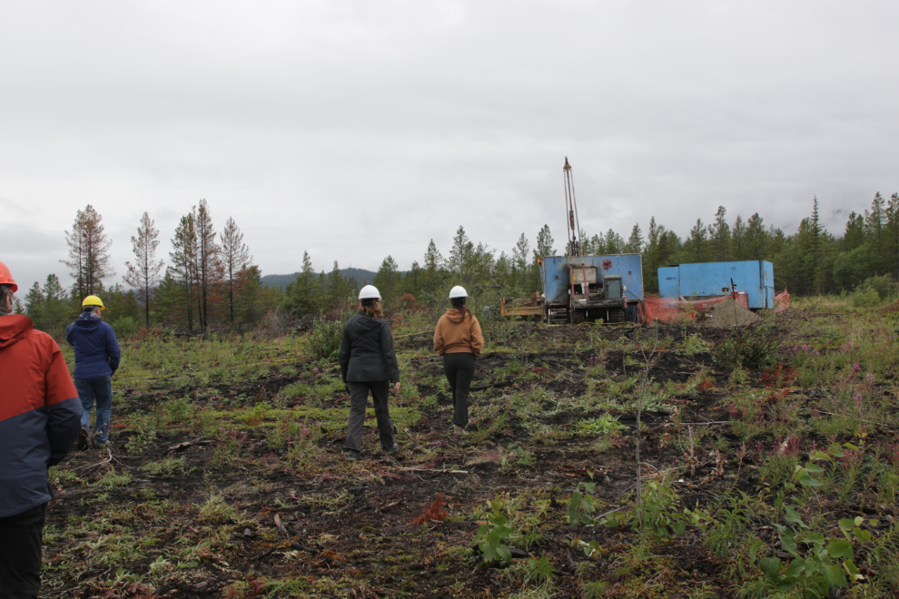 A Kluane Drilling drill rig working in the Whitehorse Copper Belt.