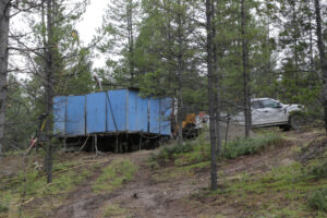 A Kluane Drilling drill rig working in the Whitehorse Copper Belt for Gladiator Metals.