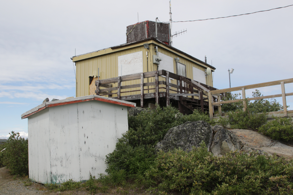 The forestry lookout tower on Haeckel Hill in Whitehorse, Yukon.